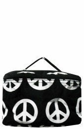 Cosmetic Pouch-008-PEACE/BLACK